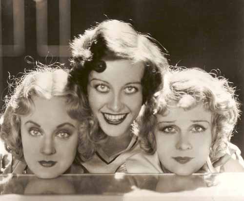 Dorothy Sebastian, Joan Crawford and Anita Page in "Our Dancing Daughters." Note the rounded faces.
