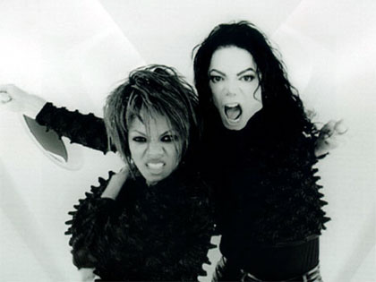 michael and janet jackson scream video still