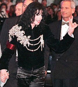Michael Jackson royal military jacket at Elizabeth Taylors bday celebration 1997