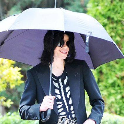 Michael Jackson with umbrella