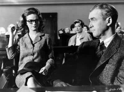 AFTER: Lee Remick deliberately dowdy in courtroom in Anatomy of a Murder