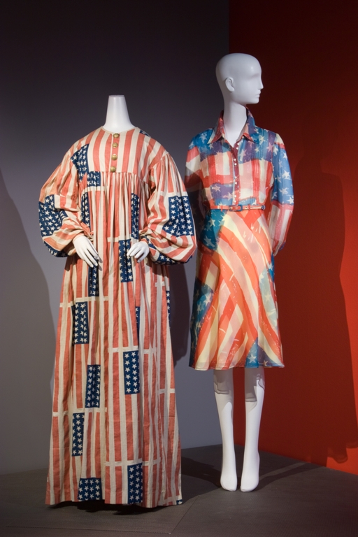 American flag costume c 1889 and contemporary Flag Dress by Catherine 